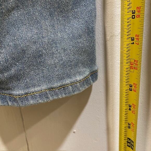 DEAT Hollow Cut Out Stretch Straight High Waist Wide Leg Denim Jeans Womens 8 - Picture 9 of 14